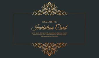 luxury gold invitation background style ornamental pattern design template vector