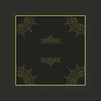 Dark calligraphic square ornament frame lines vector