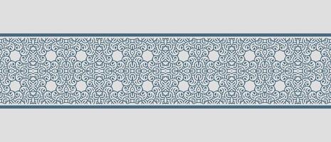 Flat ornament style ethnic seamless borders design template vector