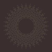 Black decorative circle lines border background vector