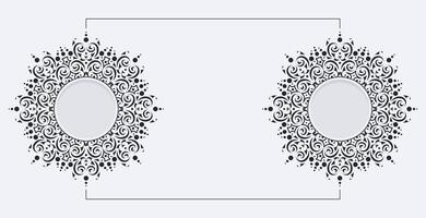 Decorative circle ornamental background design template vector
