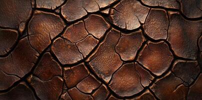 Parched earth reveals the intricate pattern of drought photo