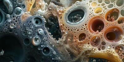 Abstract organic form with bubbles cells and fractal patterns photo