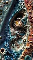 Close up abstract image of reptile skin with varied texture photo