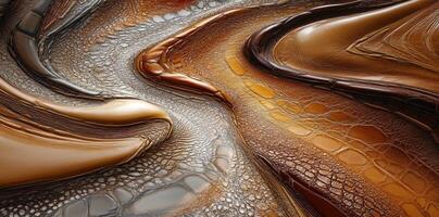 Intricate abstract design showcasing flowing layers of reptile skin photo