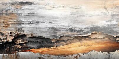 Textured aged wood reveals decaying bark in a horizontal composition photo