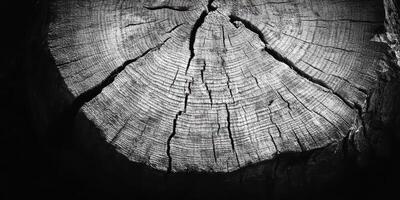 Close up of a tree stump with growth rings photo