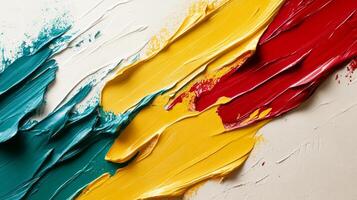Colorful paint strokes on a white surface photo