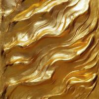 Golden abstract waves creating a luxurious and textured background photo