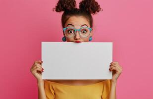 A woman with glasses and a white board photo