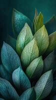 A close up of a plant with water droplets on it photo