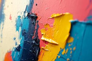 A close up of a painting photo