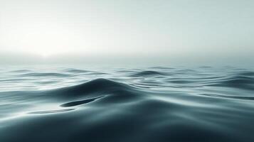 A large body of water with waves and sun photo