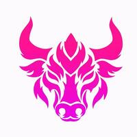 illustration graphics of design tribal art abstract bull's head. suitable for logo template design vector