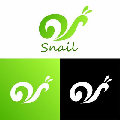 snail design for logo template