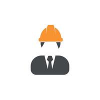 illustration of an icon of a construction foreman or architect. vector