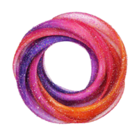 Circular Loop of Intertwined Colorful Ropes Forming a Pattern png
