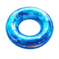 Blue Inflatable Swimming Ring Floating on Water for a Relaxing Pool Experience png