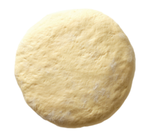 Top view of a round dough png