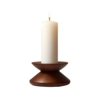 Beautifull wooden candle stand isolated on transparent background png