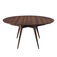 Brown wooden coffee table isolated on transparent background png