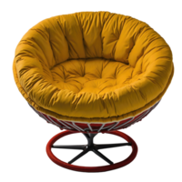 Comfortable papasan chair isolated on transparent background png