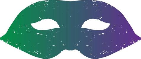 a mask with a green, purple and blue color scheme vector