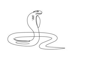 Snake in one line vector