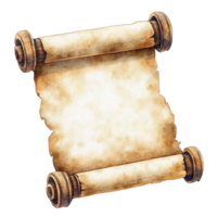 An old scroll with a scroll on top of it png