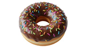 chocolate doughnut flat lay isolated transparent background donut top view dessert sprinkles food trends bakery visuals graphic elements social media posts content creation marketing strategies png
