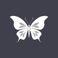 Butterfly icon on dark background vector