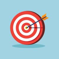 An arrow in the center of target vector