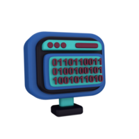 web binary code 3d icon png