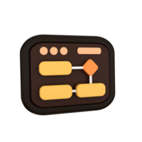 web algorithm 3d icon png