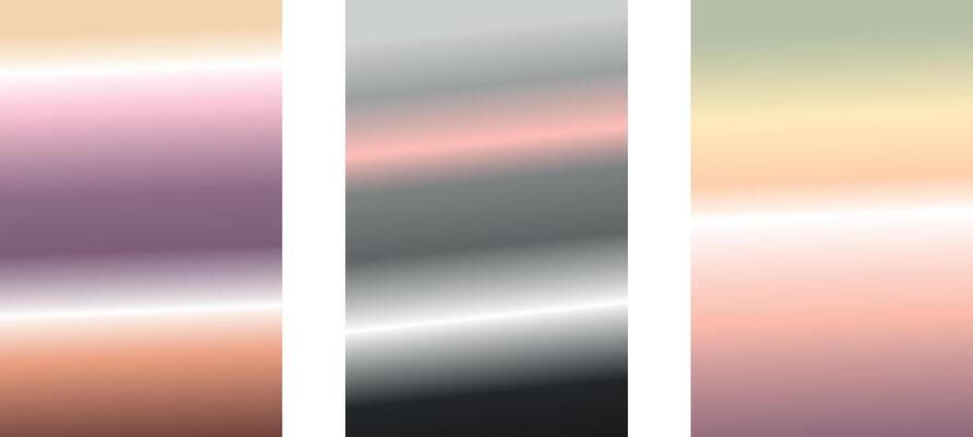 Modern beautiful colorful gradient background set, color palette, lovely landscape, abstract banner, trendy collection, bright and elegant gradients