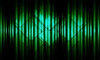 vertical stripes line green light on dark background. vibrant color lines. vector