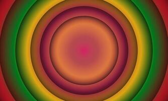 hypnotic background with concentric circles. Colorful halftone retro sound wave radial. vector