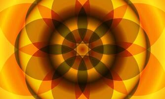ethnic circle pattern. kaleidoscope circle pattern. abstract yellow shape ornament. vector