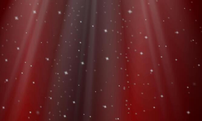 Shiny light rays with stars sparkle on red background. soft color.