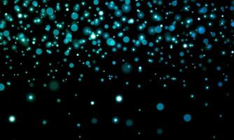 Blurred bokeh light on dark blue background. Christmas and New Year holidays template. Abstract glitter defocused blinking stars and sparks. night space. vector