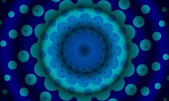ethnic circle pattern. kaleidoscope circle pattern. blue ornament. vector