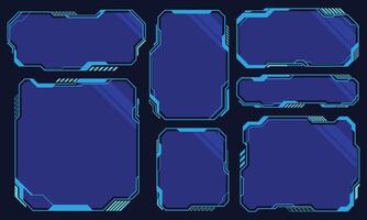 Collection of different futuristic technology frames vector