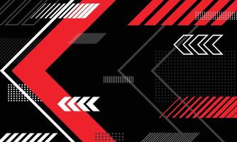 Abstract red and black geometric lines modern background vector