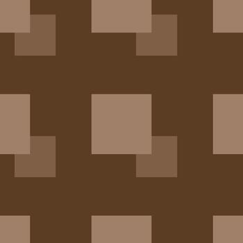 Seamless, geometric pattern with squares on a brown background vector