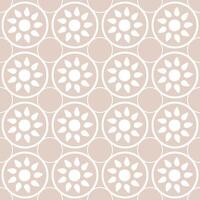 Seamless abstract pattern with circles on beige background vector