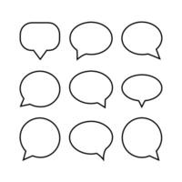 set of comic speech bubbles.Blank Speech Bubbles Set Isolated Empty Dialogue Text Illustrations vector