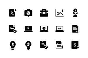 Corporate business icons set for professional branding projects vector