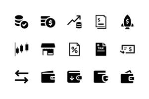 Creative business icons pack for startup and growth projects vector