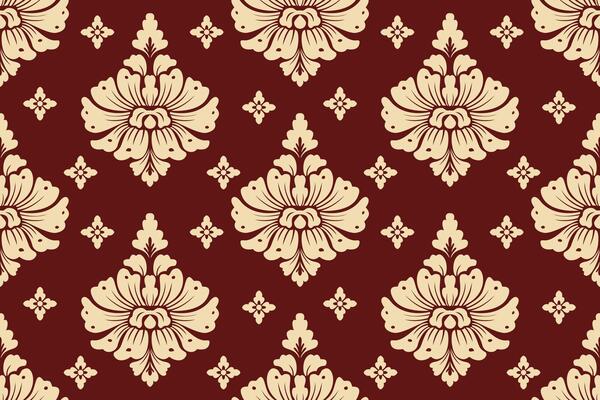 Elegant golden peony damask seamless pattern.