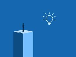 Successful businessman invents and discovers new knowledge vector